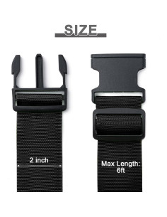 Correas para Equipaje Hoewina 4 Piezas 180 cm Nylon Negro 2