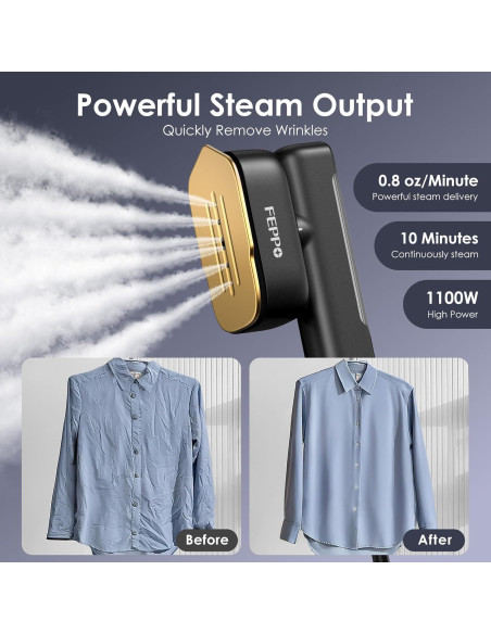 Vaporizador de Viaje FEPPO 1100W Mini Portátil 2 en 1