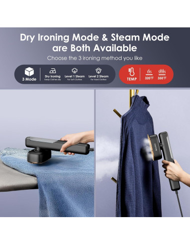 Vaporizador de Viaje FEPPO 1100W Mini Portátil 2 en 1