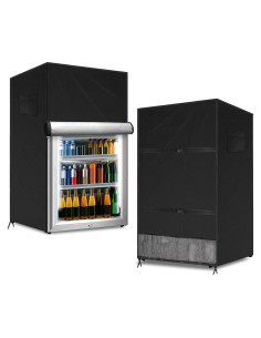 Cubierta para Refrigerador Vertical Coldairsoap 56x58x86cm Negra