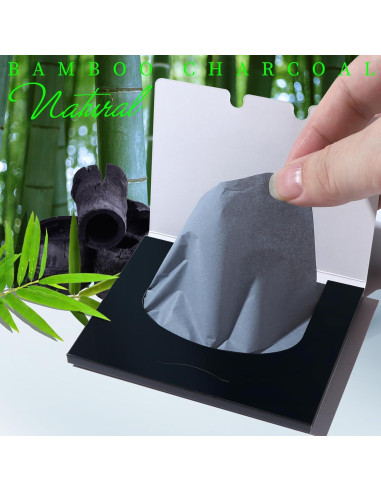 Hojas Absorbentes de Aceite Teenitor 200 Unidades Carbón de Bambú