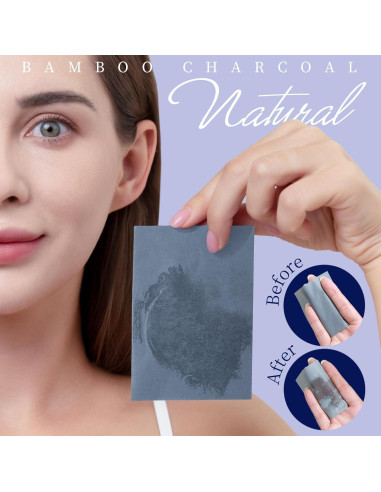 Hojas Absorbentes de Aceite Teenitor 200 Unidades Carbón de Bambú