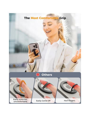 Soporte Magnético para iPhone MagSafe SUPERONE 4-en-1 Negro