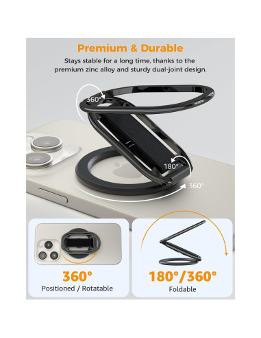 Soporte Magnético para iPhone MagSafe SUPERONE 4-en-1 Negro