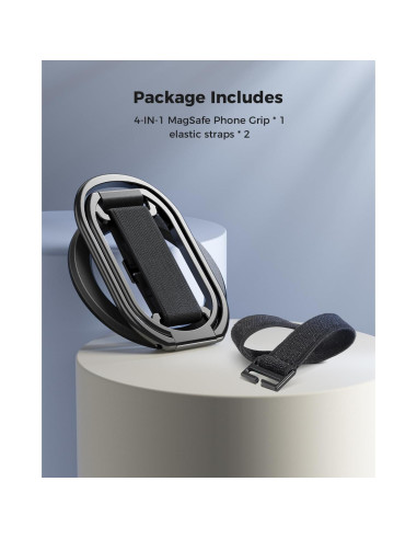 Soporte Magnético para iPhone MagSafe SUPERONE 4-en-1 Negro