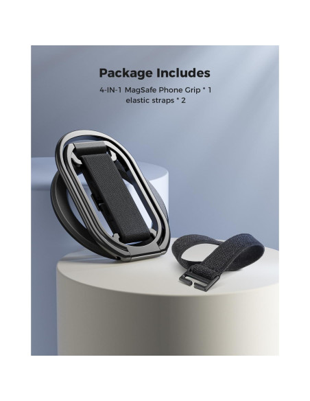 Soporte Magnético para iPhone MagSafe SUPERONE 4-en-1 Negro