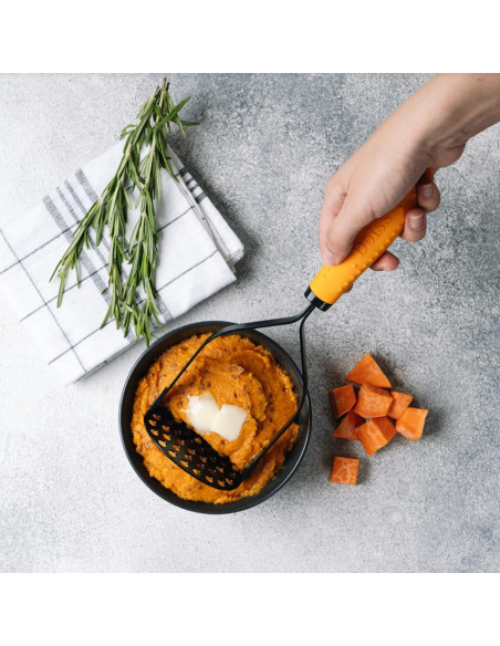 Prensador de Patatas Deiss PRO Acero Inoxidable 28 cm Negro