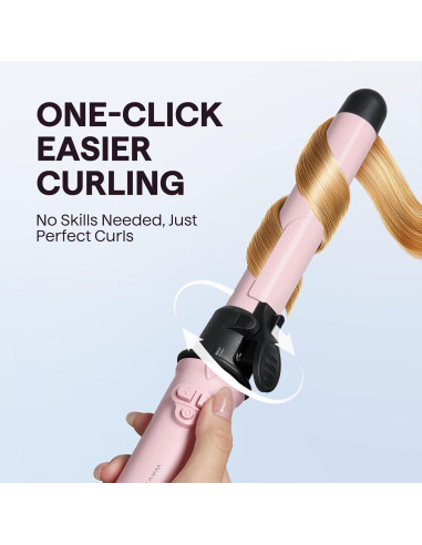 Plancha de Rizar Rotativa Wavytalk 2.54 cm Rosa 5 Temperaturas