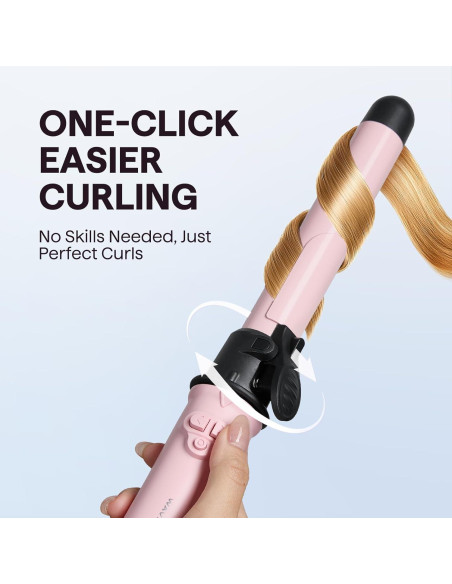 Plancha de Rizar Rotativa Wavytalk 2.54 cm Rosa 5 Temperaturas