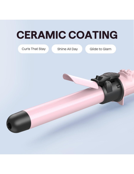 Plancha de Rizar Rotativa Wavytalk 2.54 cm Rosa 5 Temperaturas