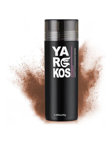 Fibras para Cabello Fino Yargkos 28g Café Claro - Relleno Instantáneo