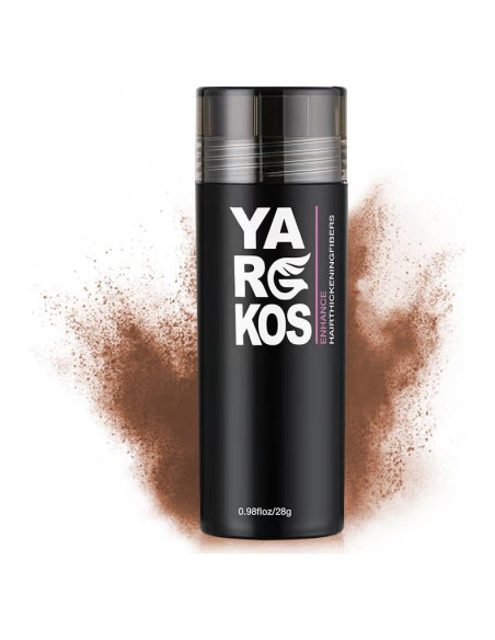 Fibras para Cabello Fino Yargkos 28g Café Claro - Relleno Instantáneo