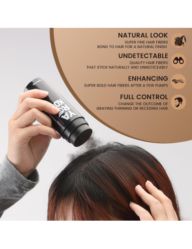 Fibras para Cabello Fino Yargkos 28g Café Claro - Relleno Instantáneo