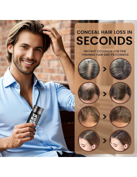 Fibras para Cabello Fino Yargkos 28g Café Claro - Relleno Instantáneo