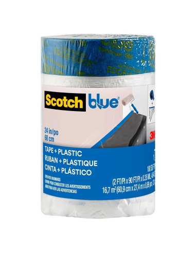Cinta ScotchBlue + Plástico 61 cm x 27.4 m para Pintores