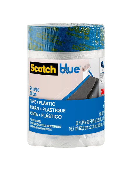 Cinta ScotchBlue + Plástico 61 cm x 27.4 m para Pintores