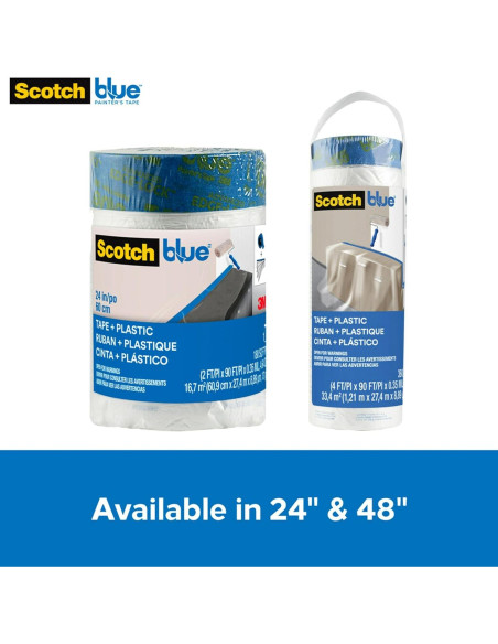 Cinta ScotchBlue + Plástico 61 cm x 27.4 m para Pintores