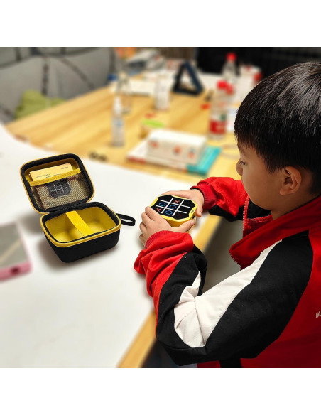 Funda Dura JCHPINE para GiiKER Tic Tac Toe Bolt - Negro-Amarillo