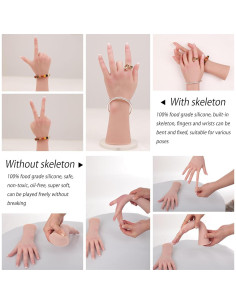 Mano Femenina de Silicona Realista MOTLEYBEAN 29cm Izquierda 2