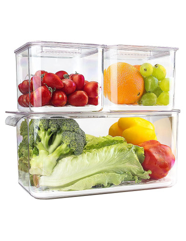 Contenedores de Almacenamiento de Frutas Elabo - 3 Piezas