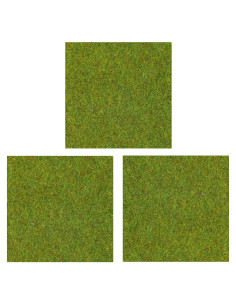 Alfombra de Césped Modelo OrgMemory 3pcs 50.8x50.8cm Verde Claro