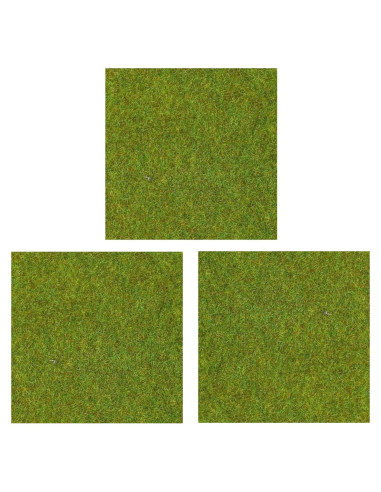 Alfombra de Césped Modelo OrgMemory 3pcs 50.8x50.8cm Verde Claro