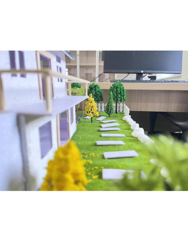 Alfombra de Césped Modelo OrgMemory 3pcs 50.8x50.8cm Verde Claro