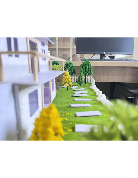 Alfombra de Césped Modelo OrgMemory 3pcs 50.8x50.8cm Verde Claro