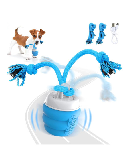 Bola Interactiva para Perros PUHOHUN - Juguete Automático Azul