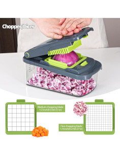 Cortador de Verduras Cambom B860-B Multifuncional Verde 2 Cuchillas 2