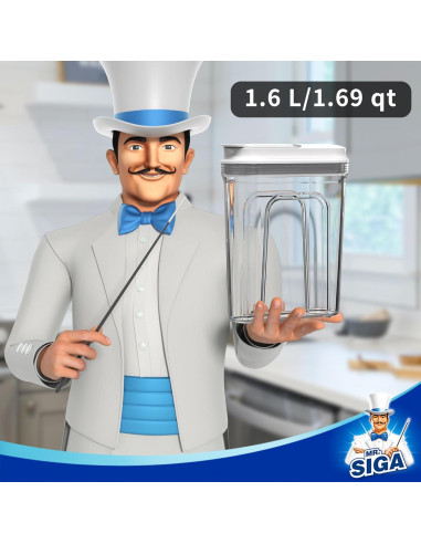 Conjunto de dispensadores de cereal herméticos MR.SIGA 1.6L