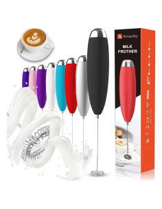 Espumador de Leche Eléctrico Anteday, 240W, Inoxidable, Negro