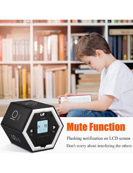 Temporizador Pomodoro YATOISUR Negro Silencioso 7.49 cm