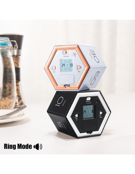 Temporizador Pomodoro YATOISUR Negro Silencioso 7.49 cm