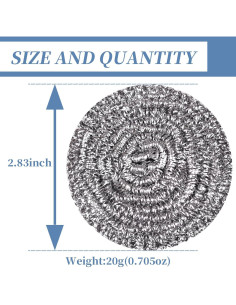Esponjas de Acero Inoxidable GUEICN 6 Pcs para Fregar 2