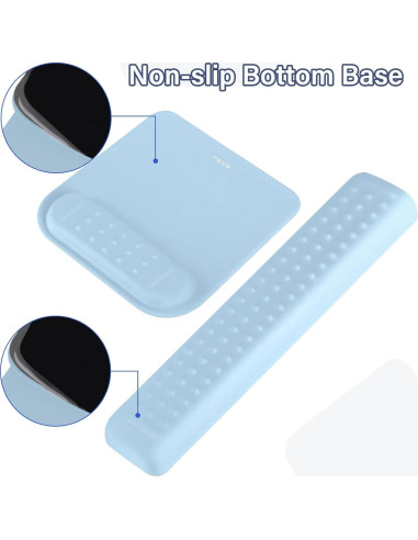 Soporte Ergonómico para Teclado y Reposamuñecas Mosiso Azul