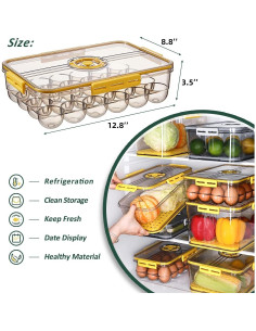 Soporte para Huevos CottonColors 24pcs - Organizador Amarillo 2