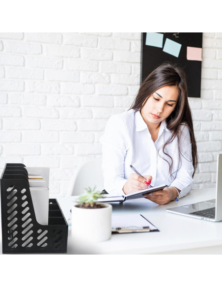 Soporte de Revistas Plegable Glenmal 6 Pcs Negro