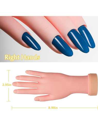 Mano de Práctica de Uñas Krofaue - Flexible y Realista 1PCS