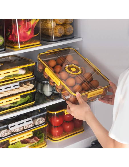 Soporte para Huevos CottonColors 24pcs - Organizador Amarillo