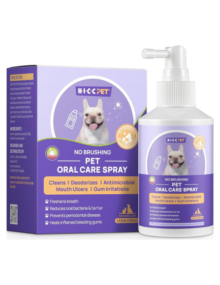 Spray Dental HICC PET 151.7 ml para Perros y Gatos - Aliento Fresco