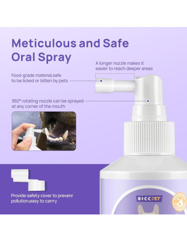 Spray Dental HICC PET 151.7 ml para Perros y Gatos - Aliento Fresco