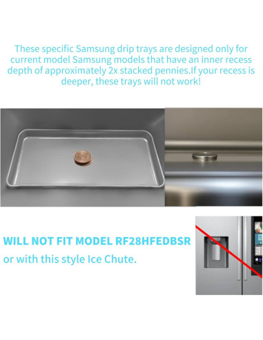 Bandejas de Goteo para Refrigeradores Samsung 22.86x5.08cm