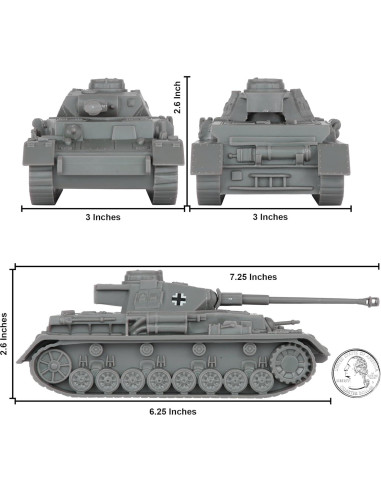 Tanque Panzer IV Alemán WW2 BMC 1:38 Gris Carbón