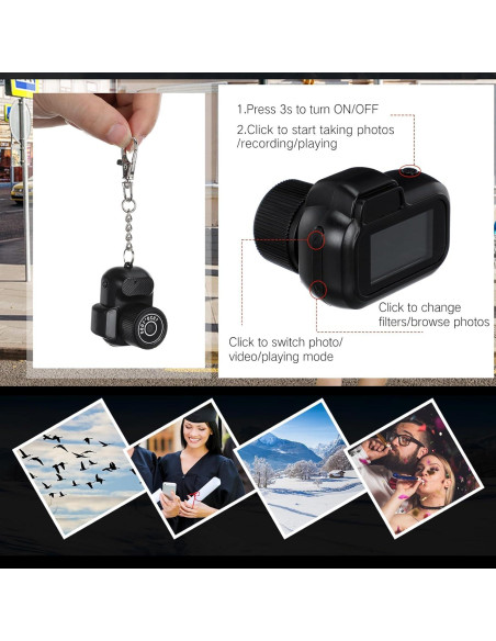 Cámara Mini de Llavero Relaxweex 1080p 16GB Compacta