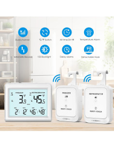 Termómetro Inalámbrico AMIR WA150KM con Alarma y Pantalla LCD 3.7" 2