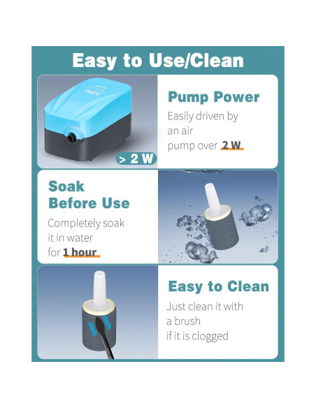 Difusor de Burbuja Pawfly 1.5 cm para Acuarios - Paquete de 12