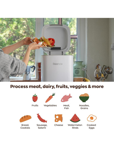 Compostador Eléctrico Reencle Prime 14L Sin Olores 1kg/día