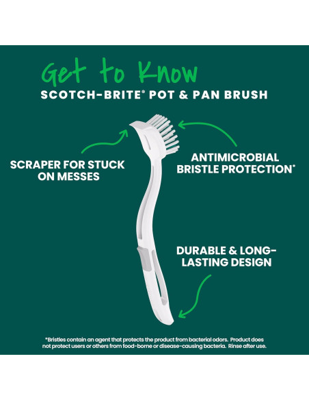Cepillos de Limpieza Scotch-Brite para Ollas y Sartenes - 4 Unidades