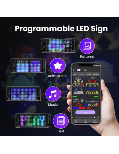 Cartel LED SanLank 17x7 cm Control Bluetooth Multicolor 2